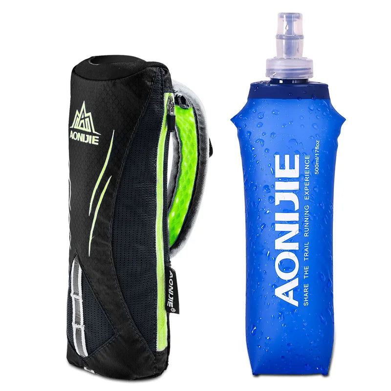 AONIJIE E908 Running Hand-held Water Bottle Kettle Holder Wrist Storage Bag Hydration Pack Hydra Fuel Soft Flask Marathon Race