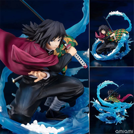Anime Demon Slayer Kimetsu No Yaiba Tomioka Giyuu Battle Ver. PVC Action Figure Game Statue Collectible Model Toys Doll