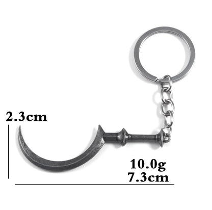 Game Residents Evils 8 Village Sickle Keychain Daniela Bela Weapon Model Pendant Keyring For Boy Friend Cosplay Jewelry Gift