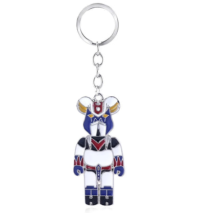Anime Mazinger Z UFO Robot Grendizer Keychain Portrait Multicolor Mask Metal Keyring Men Boy Fans Accessories Gift Jewelry