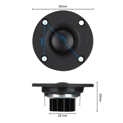 AIYIMA 2Pcs 52MM Audio Portable Speakers 6 Ohm 30W Dome Silk Film Tweeter ABS Treble Speaker Loudspeaker With Aluminum Radiator