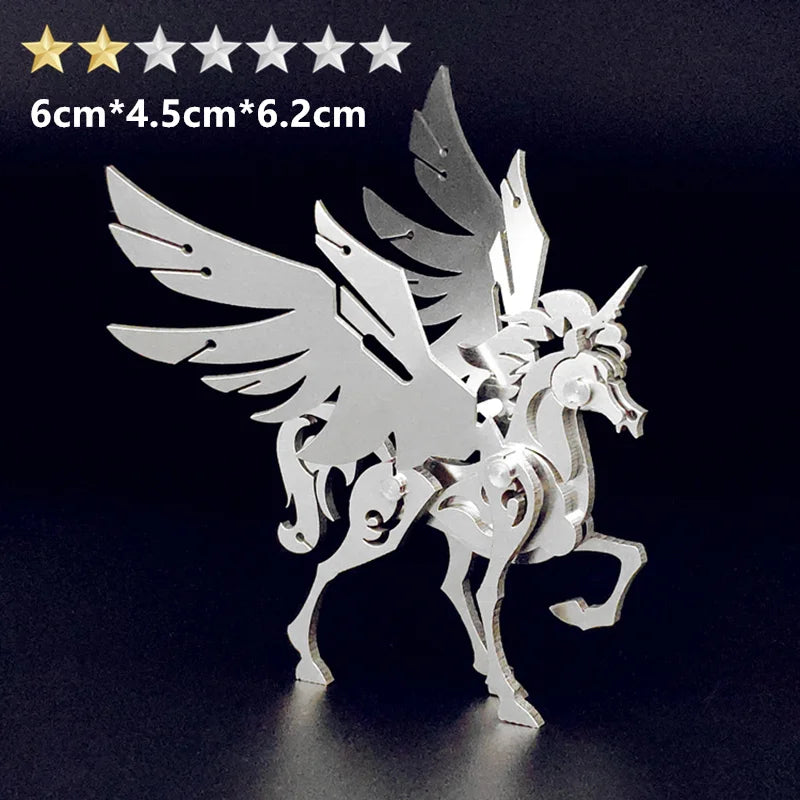 Microworld 3D Metal Animal Puzzle Games Steel Warcraft DIY Kits Detachable Jigsaw Birthday Gifts Toys For Home Decorative