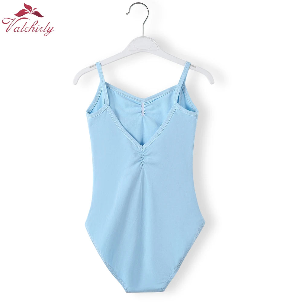 New Girls Camisole Ballet Leotard Dancewear Cotton Gymnastics Leotard Strap Ballet Leotard Dress