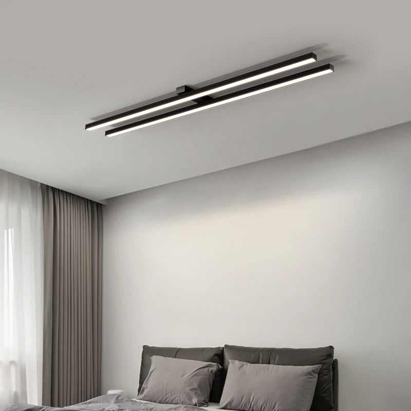Minimalist one-word long cloakroom ceiling lamp bedroom lamp simple modern aisle lamp home balcony Nordic lamps