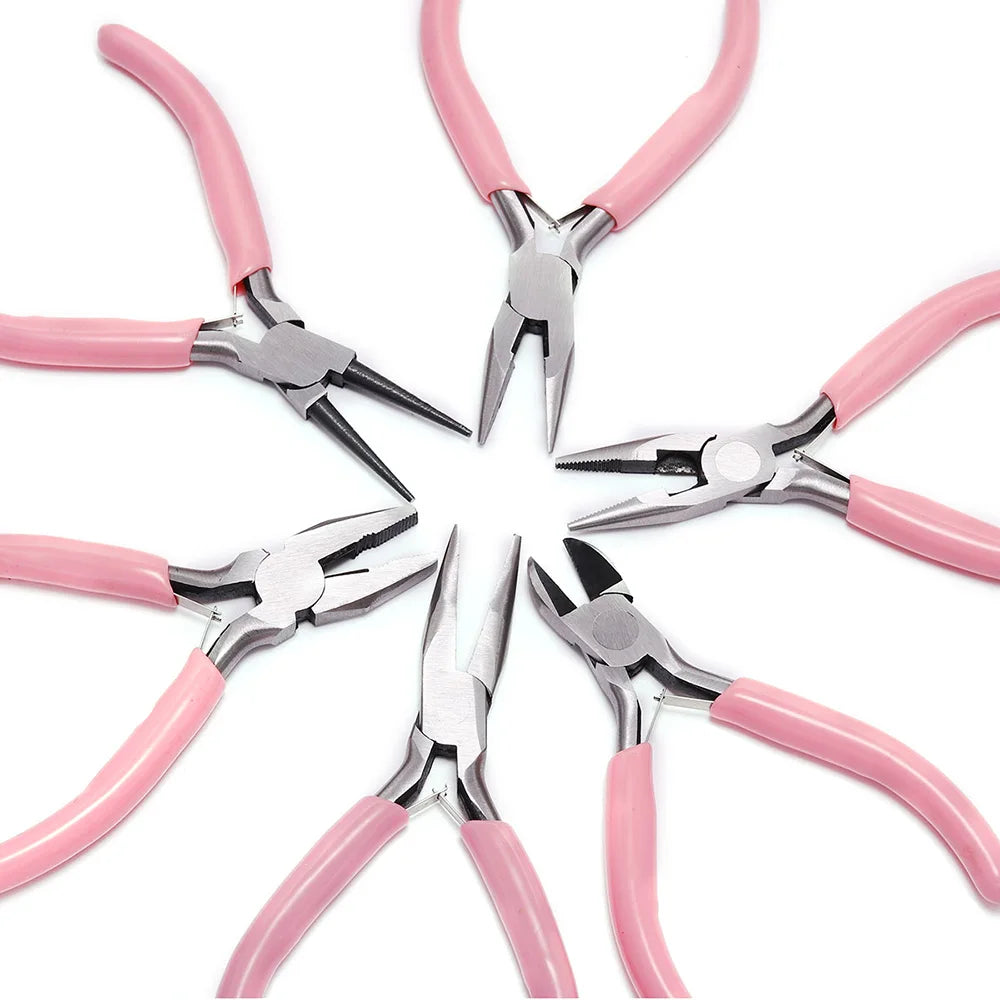Pink End Cutting Wire Pliers Equipment Multifunctional Hand Tools Jewelry Pliers Fit Beadwork Repair Beading DIY Handmade Making