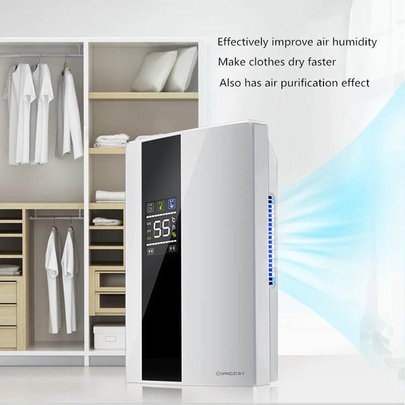 2.2L Intelligent Remote Dehumidifier Air Dryer Purifier Humidity-control Defrost Automatic Shut-down Moisture Absorption Machine