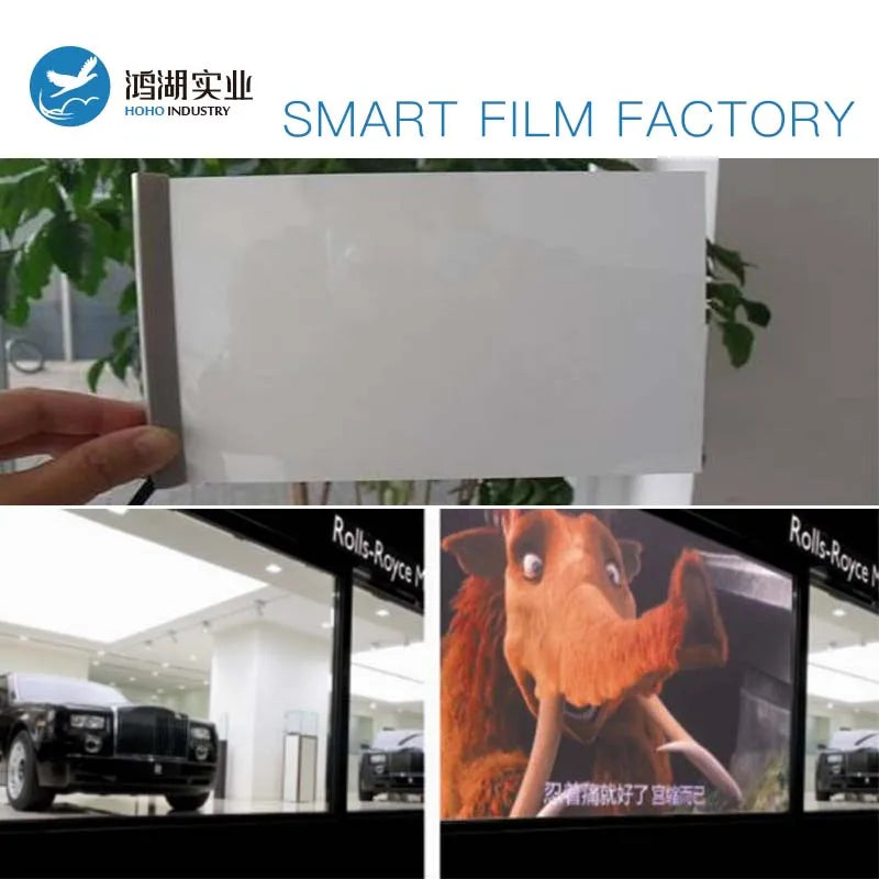 HOHOFILM 3colors Smart Film Window Film PDLC sample Switchable Film For Home,Building, hotel, office sticker Projection Film