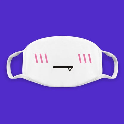 Super Cute Expression Smile Breathable Mouth Face Mask For Korean Black Kpop Unisex Kawaii Face Mouth Muffle Mask Cotton Anime