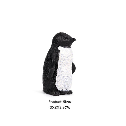 Simulation Penguin Models Figurines,Antarctic Set with Different Varieties of Penguin Cub Ocean Animal Model Cake Toppers Gift