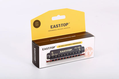 East top new T008K blues diatonic harmonica,professional harmonica,mouth organ,for beginner,player,gifts