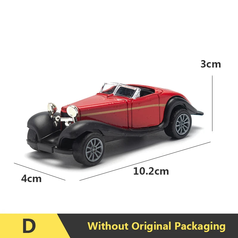 1:43 Alloy Vintage Diecast Car Model Classic Pull Back Car Model Miniature Vehicle Replica For Collection Gift For Kids Adults