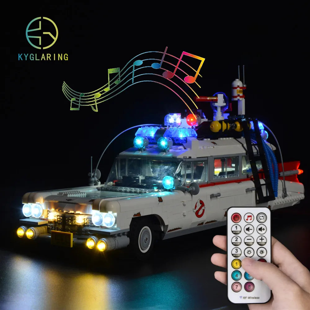 Kyglaring Led Lighting Set DIY Toys for Creator Ghostbusters 10274 Ecto-1  (Not Include the Building Blocks)