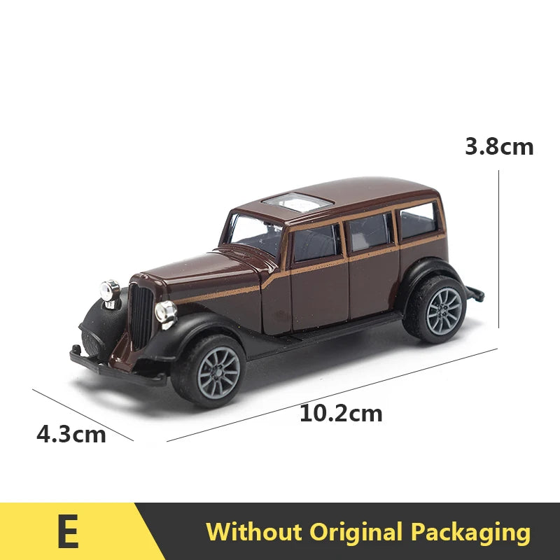 1:43 Alloy Vintage Diecast Car Model Classic Pull Back Car Model Miniature Vehicle Replica For Collection Gift For Kids Adults