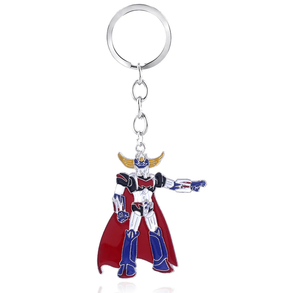 Anime Mazinger Z UFO Robot Grendizer Keychain Portrait Multicolor Mask Metal Keyring Men Boy Fans Accessories Gift Jewelry