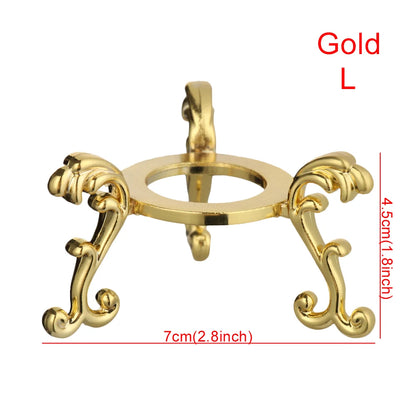 1 PC Figurine Crystal Ball Base Handicraft Desktop Ornaments Photography Props Display Stand Sphere Stone Support Wooden Holder