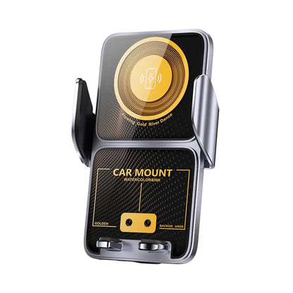 Wireless Car Charger Car Mount Wireless Charger 15W QI Fast Charging Auto Clamping Air Vent Holder Included Phone Charger for Car Wireless Charger for car (Black)