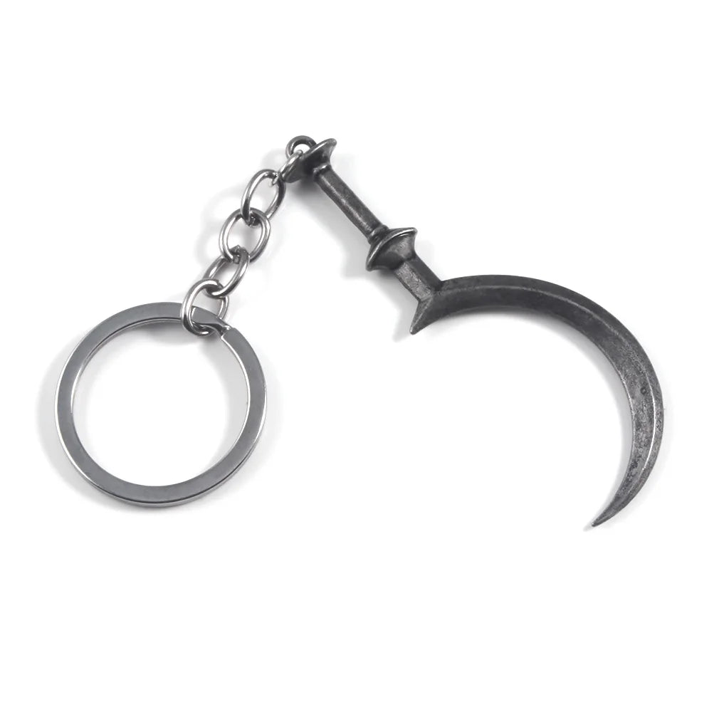 Game Residents Evils 8 Village Sickle Keychain Daniela Bela Weapon Model Pendant Keyring For Boy Friend Cosplay Jewelry Gift