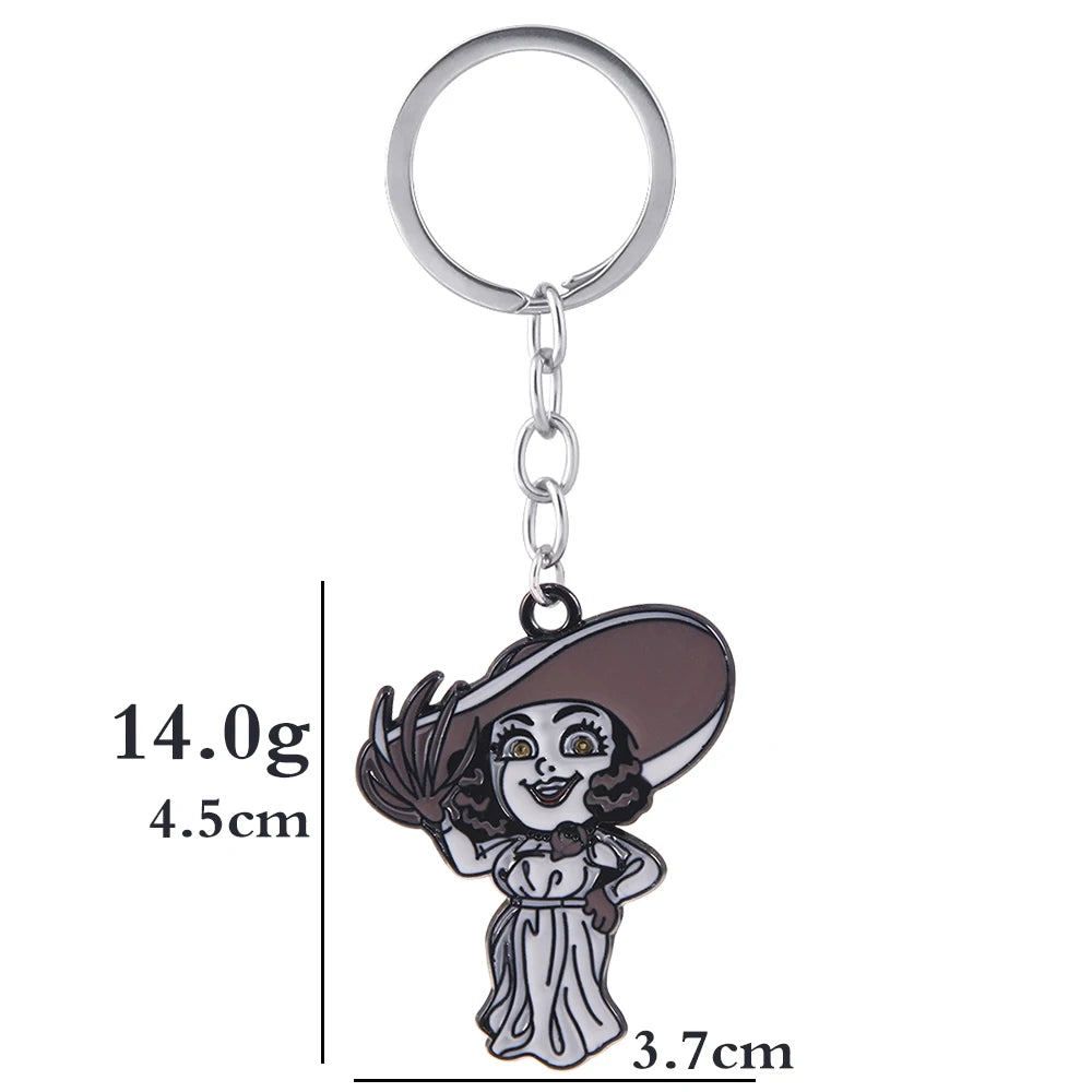 Game Residents Evils 8 Village Sickle Keychain Daniela Bela Weapon Model Pendant Keyring For Boy Friend Cosplay Jewelry Gift