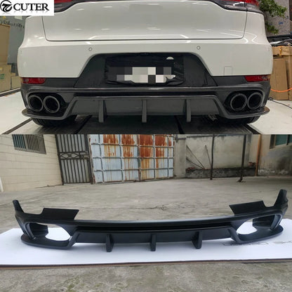 Newest Carbon Fiber Frp Rear Bumper Diffuser Lip for Porsche Macan Car Body Kit 14-19