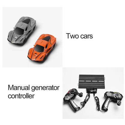 Electric Powered Slot Car Racing Kids Toy Race Track Set Includes 2 Hand Controllers Featuring 1:43 Scale