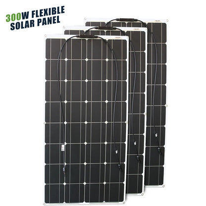 ASUNERGE 12V Flexible Solar Panel 600W 100W 200W 300W 400W 500W Bendable Waterproof Monocrystalline Best Solar Panel China RV