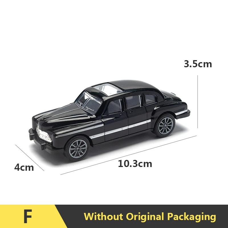 1:43 Alloy Vintage Diecast Car Model Classic Pull Back Car Model Miniature Vehicle Replica For Collection Gift For Kids Adults