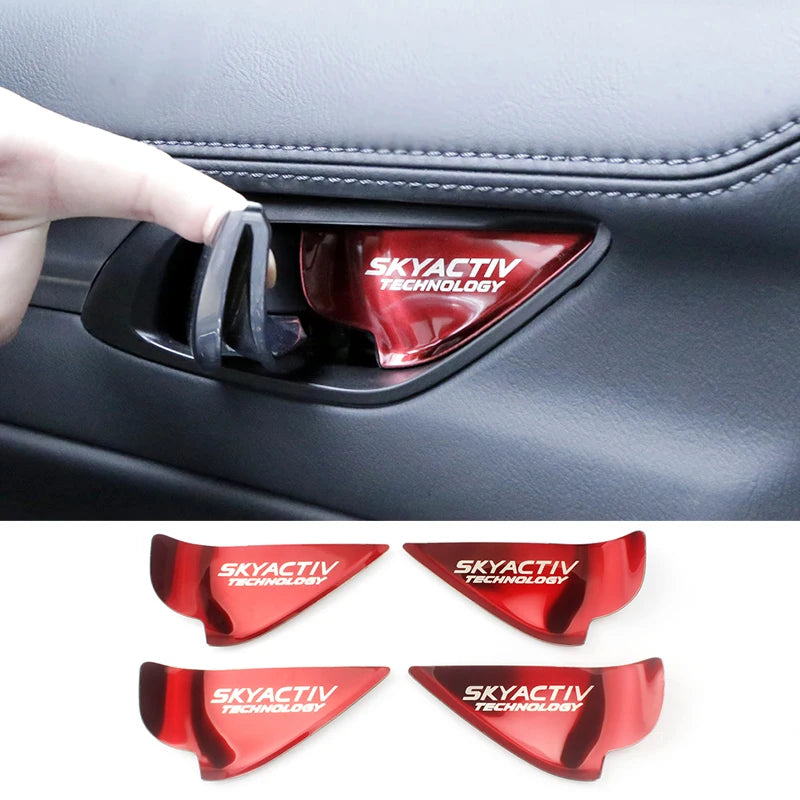 Car Interior Door Handle Bowl Trim Cover Stickers For Mazda 3 6 BL BM GJ CX3 CX-5 CX5 KE KF CX7 CX9 MX5 Axela ATENZA Accessories