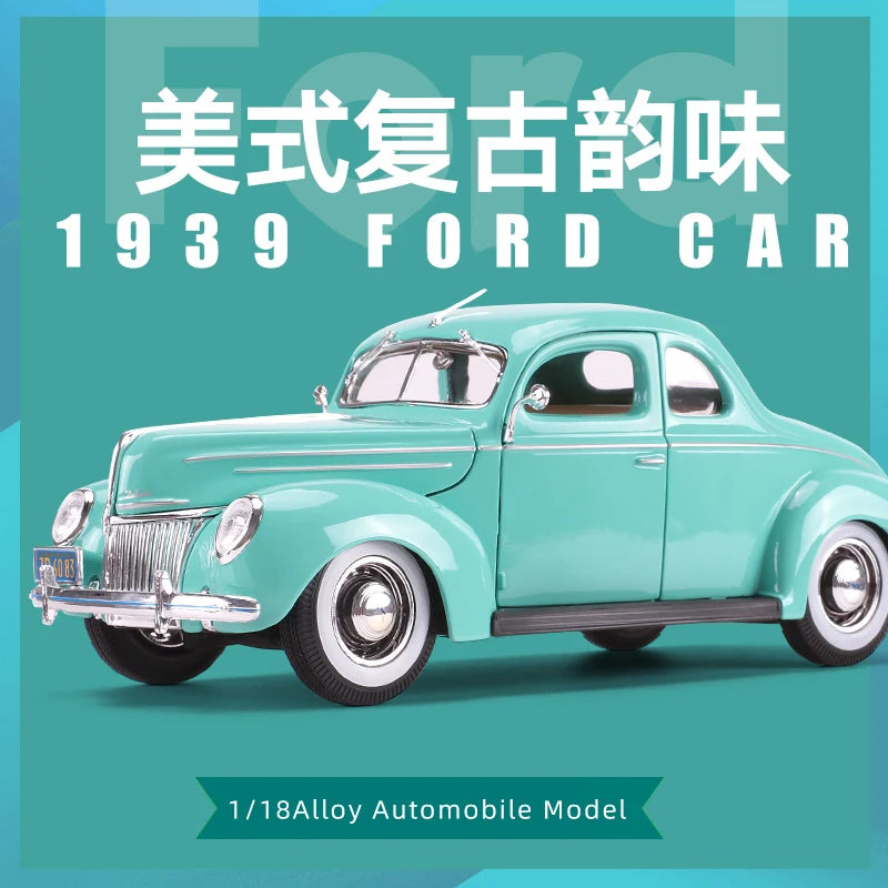 Maisto 1:18 1939 Ford Deluxe Coupe Classic Car Coupe car simulation alloy car model Collect gifts toy