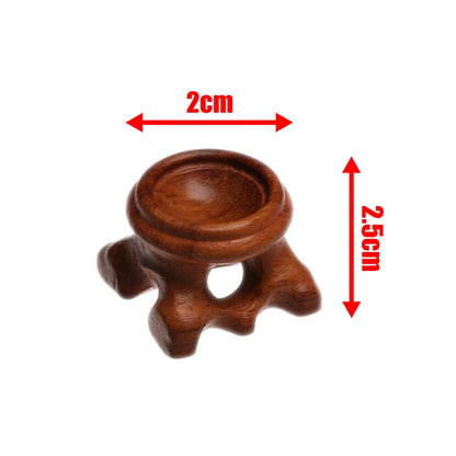1 PC Figurine Crystal Ball Base Handicraft Desktop Ornaments Photography Props Display Stand Sphere Stone Support Wooden Holder