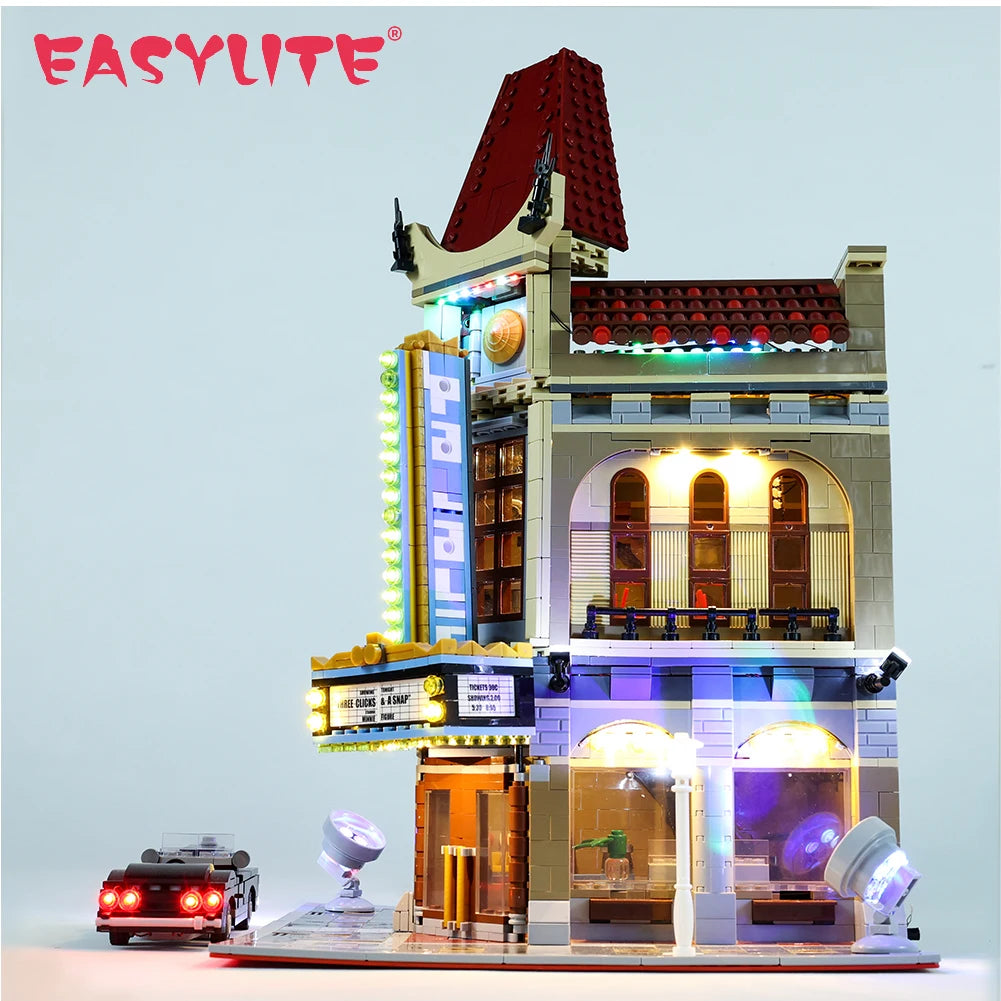 LED Light Set For 10232 City Street Palace Cinema Compatible With 15006 Not Include the Building Blocks Model