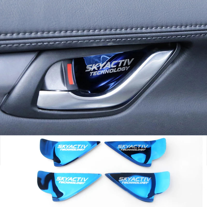Car Interior Door Handle Bowl Trim Cover Stickers For Mazda 3 6 BL BM GJ CX3 CX-5 CX5 KE KF CX7 CX9 MX5 Axela ATENZA Accessories
