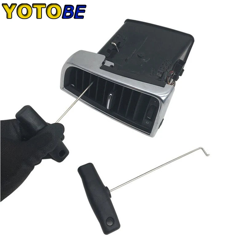2pcs T- Handle Handbrake Air Outlet Pull-out Hook DashBoard Trims Removal Tool For Porsche Panamera