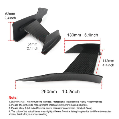 6pcs Carbon Fiber Or Bright Black Car Styling Accessories Front Bumper Side Decoration For BMW F80 M3 For BMW F82 M4