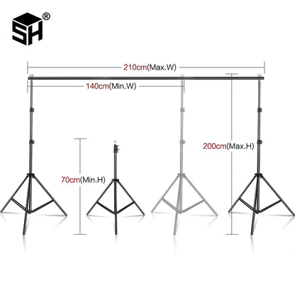 SH Photography Background Stand Kit With Adjustable Stand Support System Backdrops For Photo Studio Chromakey Green Screen Frame