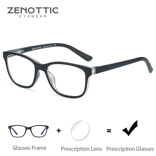 ZENOTTIC Children Prescription Progressive Computer Glasses for Girls Boys Blue Light Blocking Photochromatic Myopia Eyeglasses