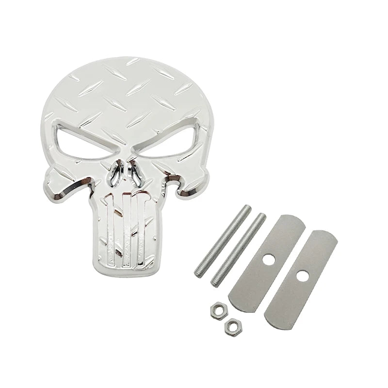 3D Metal The for Skull Skeleton Car Motorcycle Body Emblem Badge Fashion Decoration Automobile Styling Car accessories