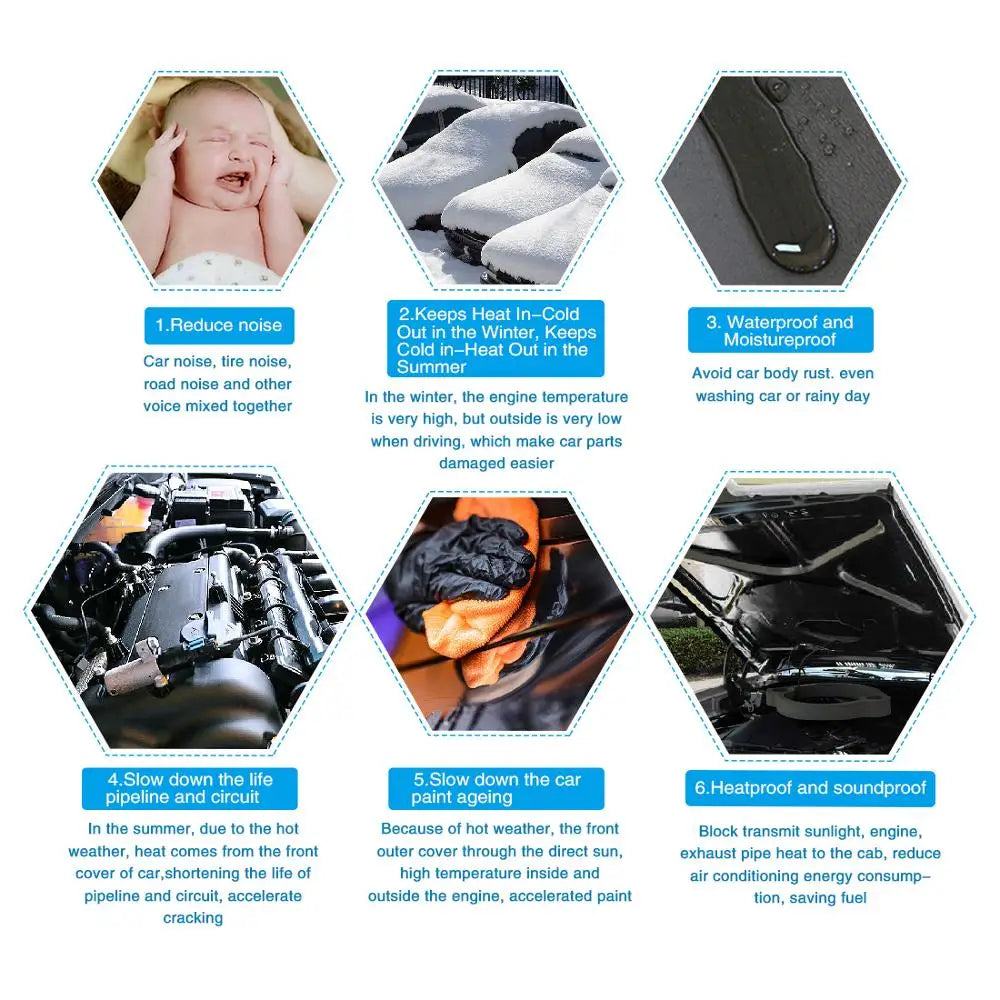 UXCELL 200cmx50cm 100x50cm Sound Deadener Insulation Mat Noise Heat Shield Insulation Automotive Deadening Foam Cotton Sound