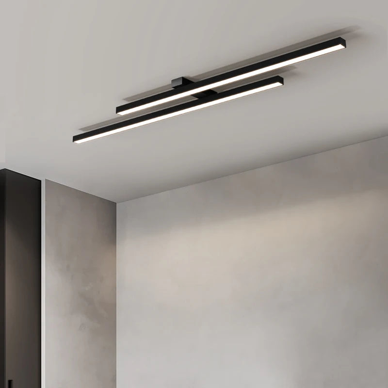 Minimalist one-word long cloakroom ceiling lamp bedroom lamp simple modern aisle lamp home balcony Nordic lamps