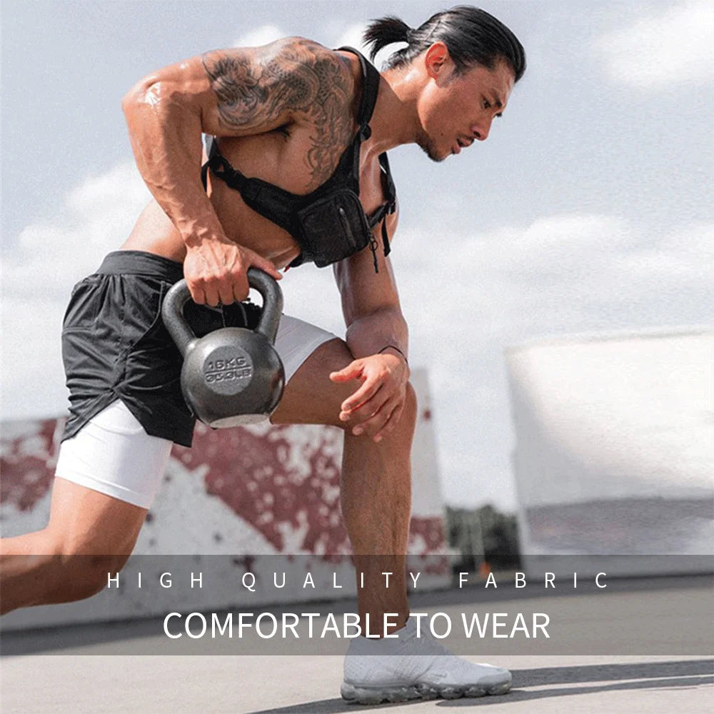 2025 Summer Running Shorts Men 2 in 1 Sports Jogging Fitness Shorts Training Quick Dry Mens Gym Men Shorts Sport gym Short Pants