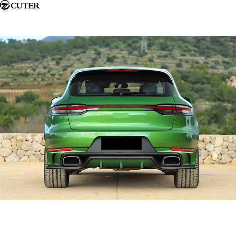 Newest Carbon Fiber Frp Rear Bumper Diffuser Lip for Porsche Macan Car Body Kit 14-19