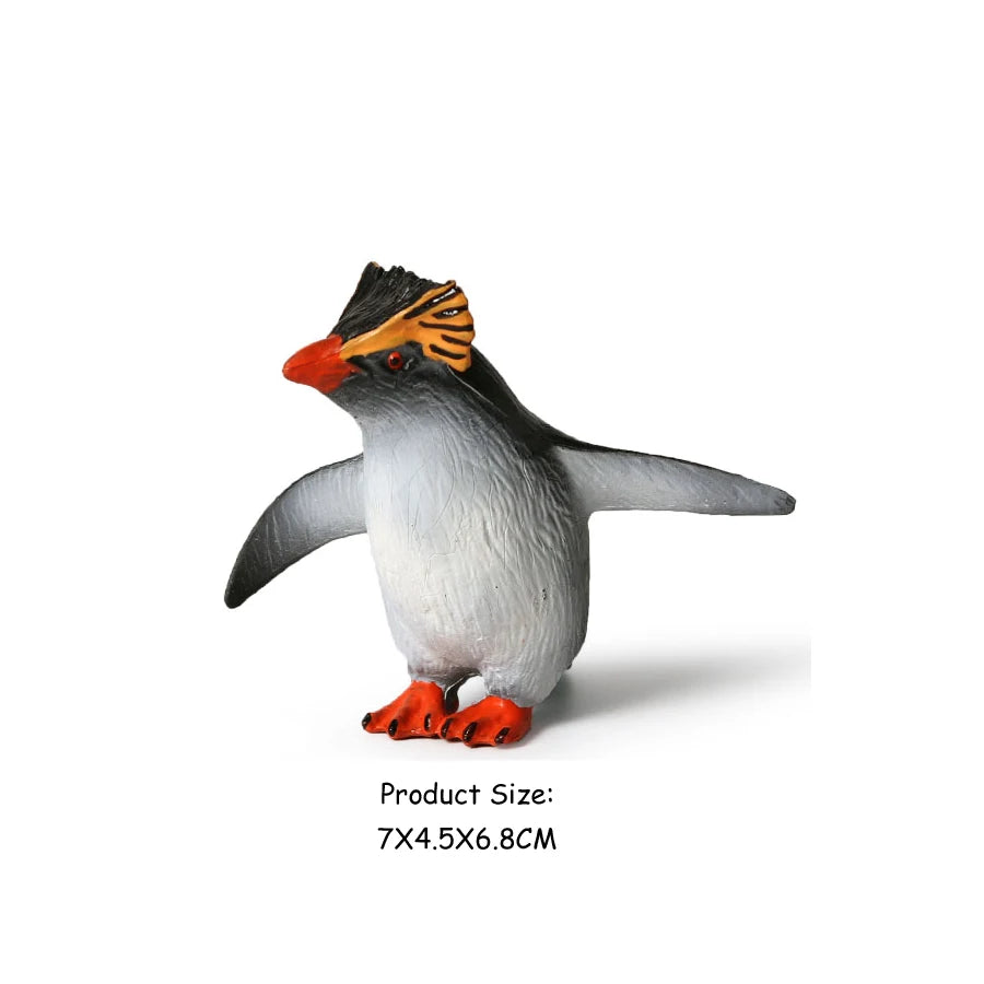 Simulation Penguin Models Figurines,Antarctic Set with Different Varieties of Penguin Cub Ocean Animal Model Cake Toppers Gift