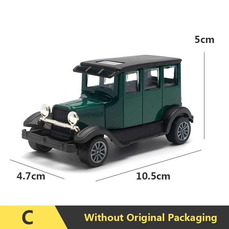 1:43 Alloy Vintage Diecast Car Model Classic Pull Back Car Model Miniature Vehicle Replica For Collection Gift For Kids Adults