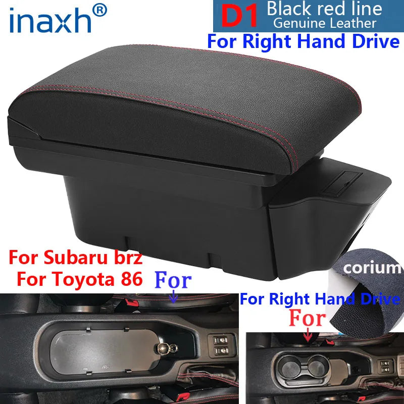 For Toyota 86 Armrest for Subaru Brz Car Armrest Box Right Hand Drive for Scion Fr-S Frs Gt86 2012-2020 Storage Box Auto Parts