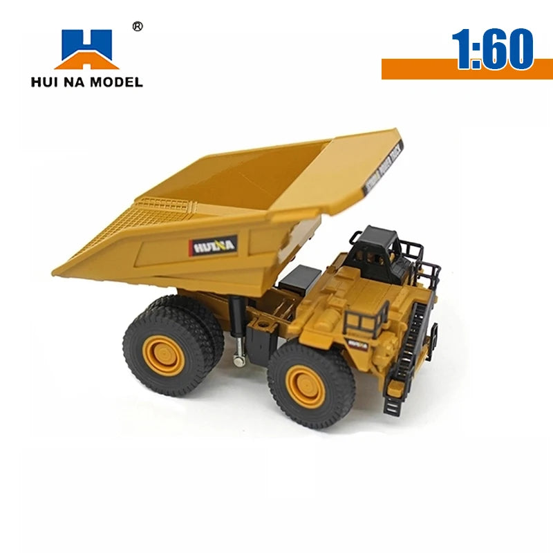 HUINA 1:40 1:50 1:60 Diecast Dump Truck Car Model Alloy Simulation Vehicle Articulated Backhoe Loader Toys for Boys Collectables