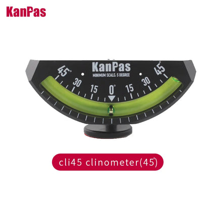 KANPAS RV Inclinometer, 0-45°Tilt Angle Gauge, Liquid Filled Metal Ball Indicator, No Battery Level For Car and Marine CLI-45