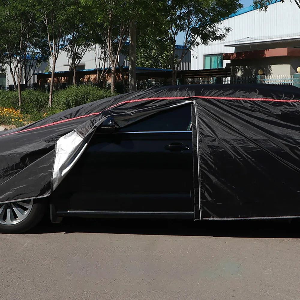 210T Universal Full Car Covers Outdoor Prevent Snow Sun Rain Dust Frost Wind Black for BMW 3 Series 5 Series M3 M4 X3 X5 X1