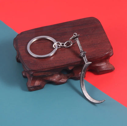 Game Residents Evils 8 Village Sickle Keychain Daniela Bela Weapon Model Pendant Keyring For Boy Friend Cosplay Jewelry Gift