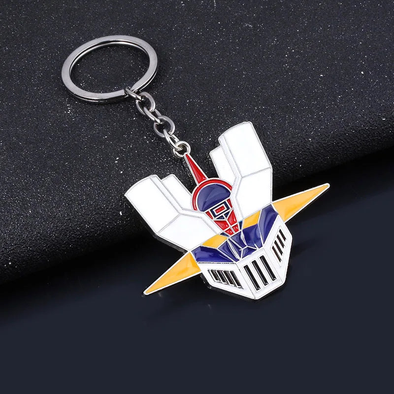 Anime Mazinger Z UFO Robot Grendizer Keychain Portrait Multicolor Mask Metal Keyring Men Boy Fans Accessories Gift Jewelry