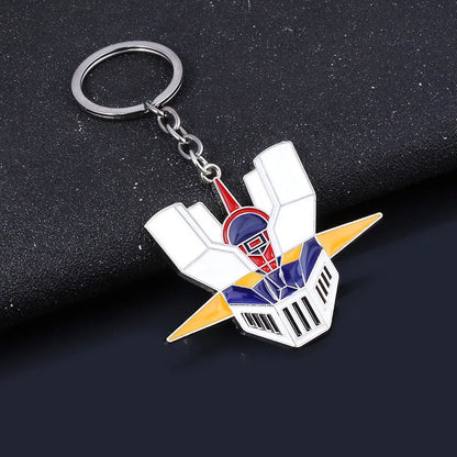 Anime Mazinger Z UFO Robot Grendizer Keychain Portrait Multicolor Mask Metal Keyring Men Boy Fans Accessories Gift Jewelry