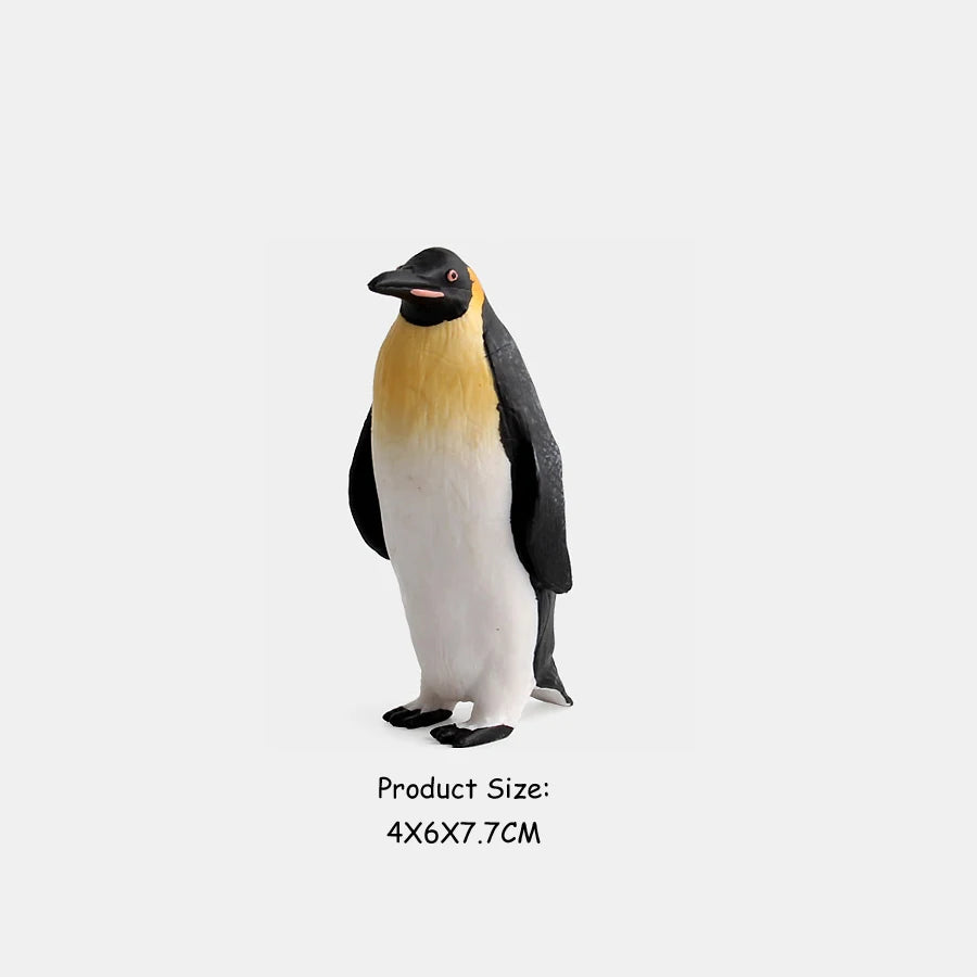 Simulation Penguin Models Figurines,Antarctic Set with Different Varieties of Penguin Cub Ocean Animal Model Cake Toppers Gift